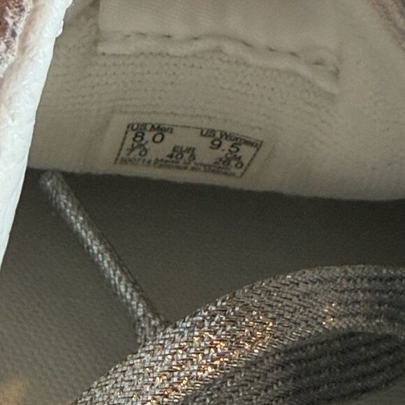 Vans Metallic Silver White Sport Low Sneaker Unisex Women Size 9.5 /Men 8 NEW - Picture 9 of 9